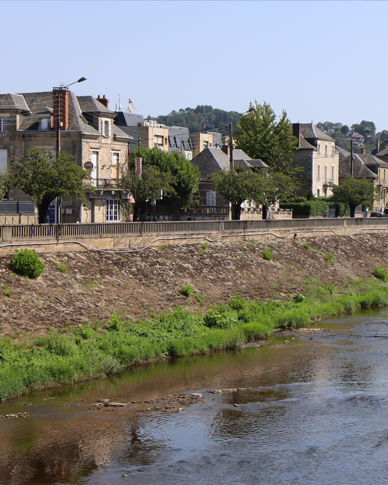 Les berges et la voie verte à Brive